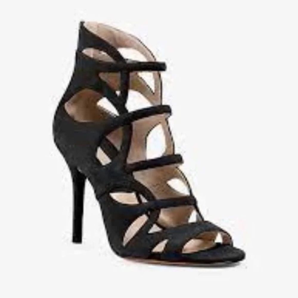 Michael Kors Casey Suede Back‎ Zip Cage Heels Sz 40/US 10